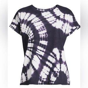 Tie Dye Cotton T-Shirt with Dolman Sleeves